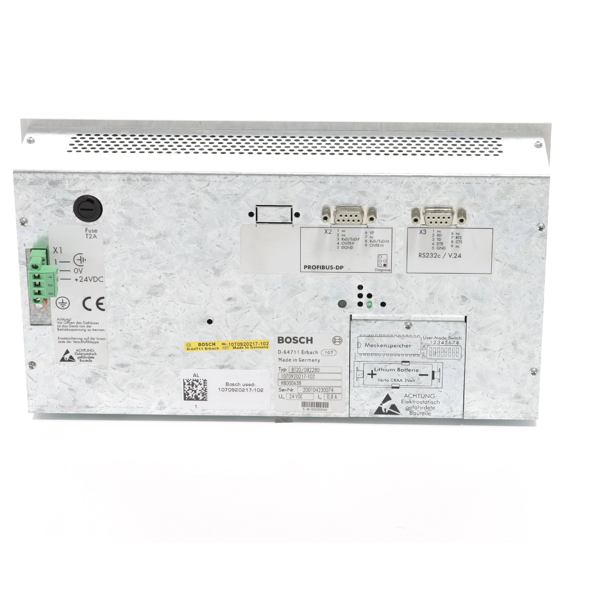 Profibus-Dp Interface Panel Bedienfeld BT20/082280 Gebraucht
